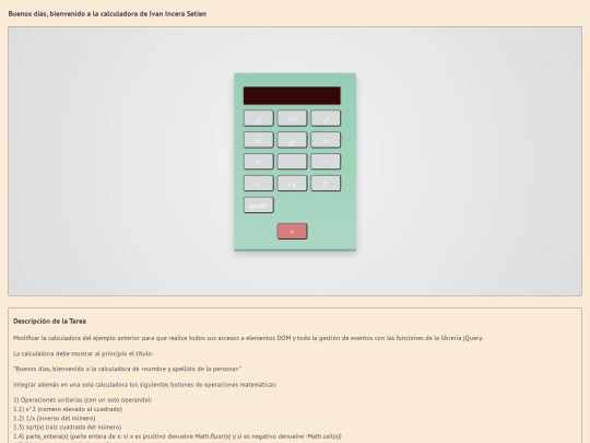 calculadorajquery screenshot