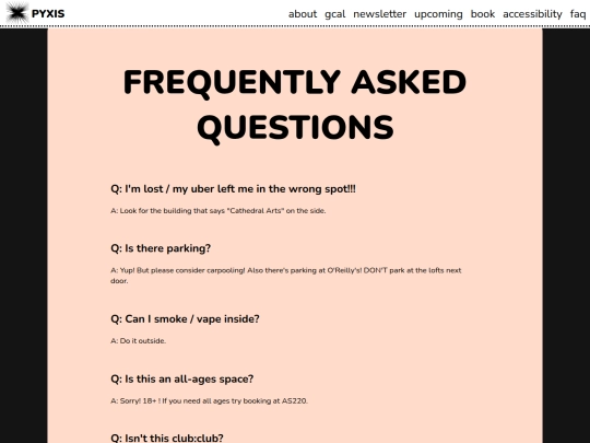faq screenshot