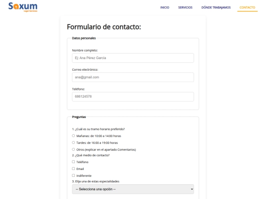 contacto screenshot