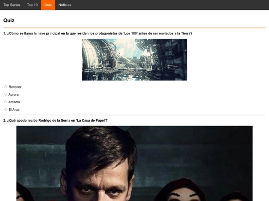 Quiz screenshot
