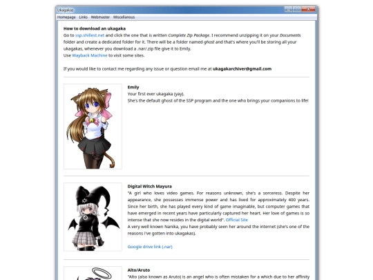 ukagaka screenshot