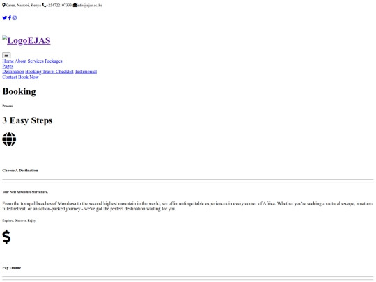 booking screenshot