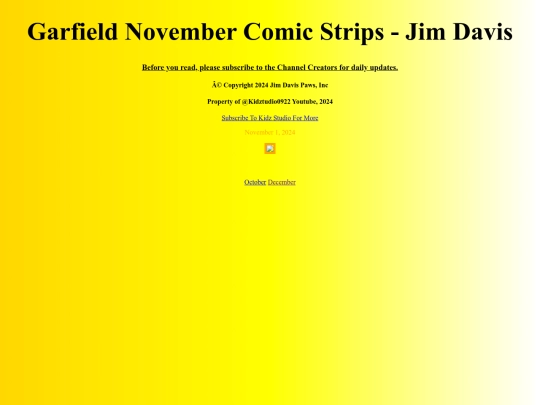 GarfieldNovember screenshot