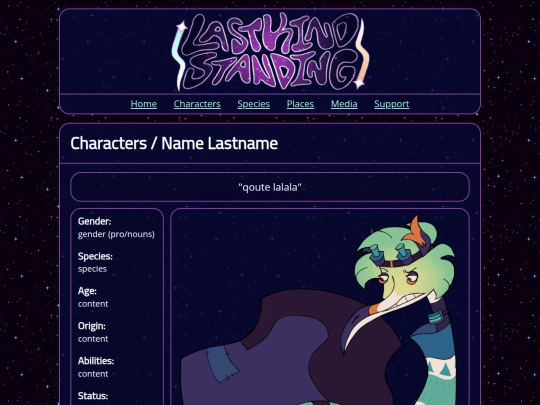 characters/charactertemplate screenshot