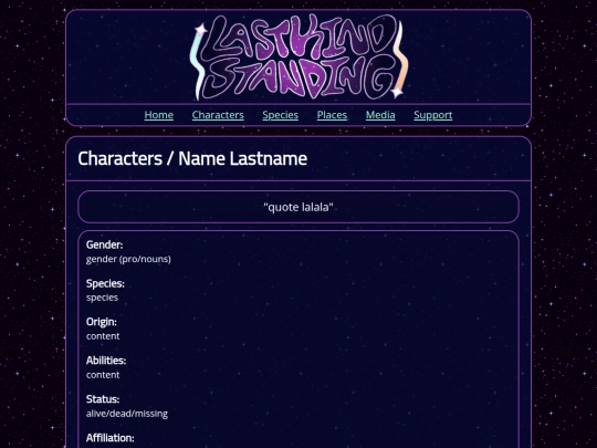 test/charactertest screenshot