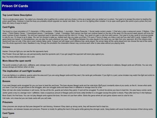 prisonofcards screenshot
