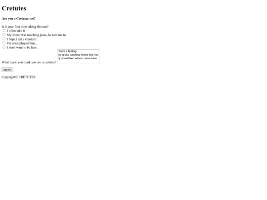 Cretutes/cretutes screenshot