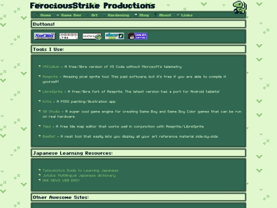 links screenshot
