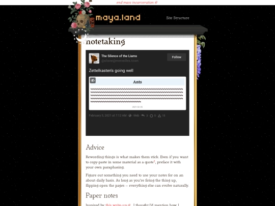 notetaking screenshot