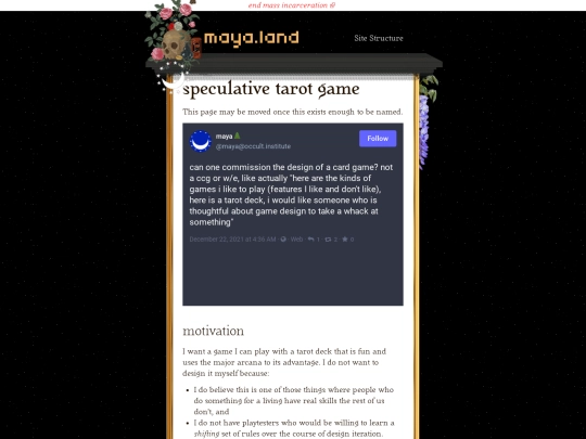 tarot/game screenshot