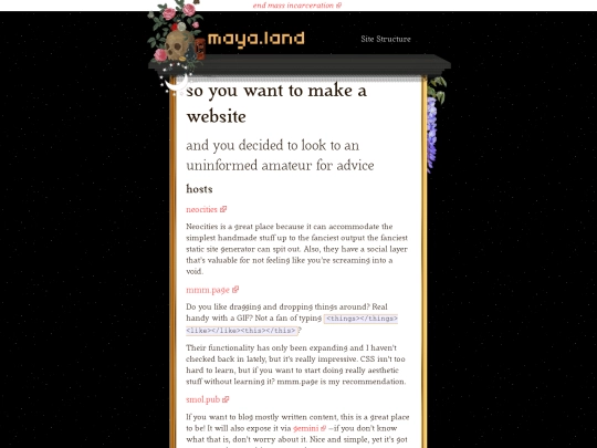 technicalities/site-advice screenshot
