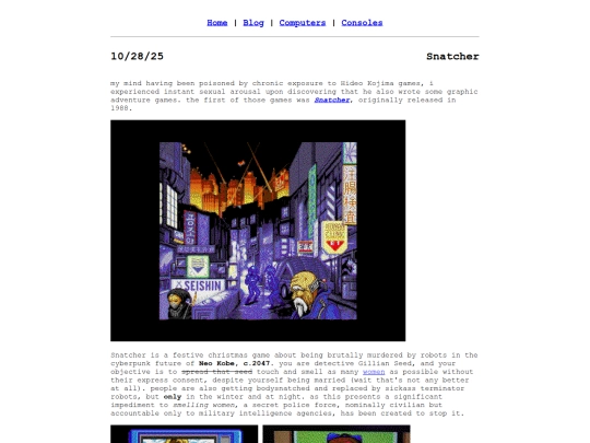 blog/snatcher screenshot