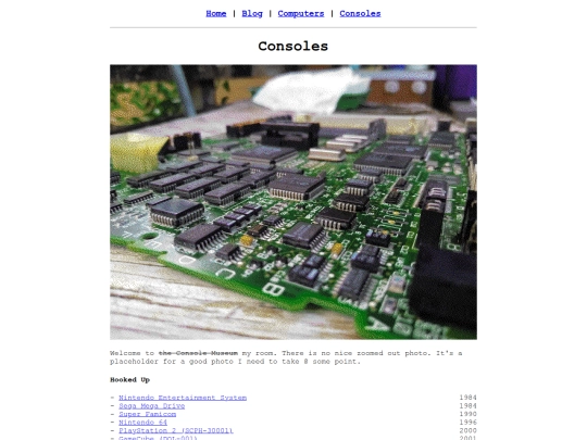 consoles screenshot