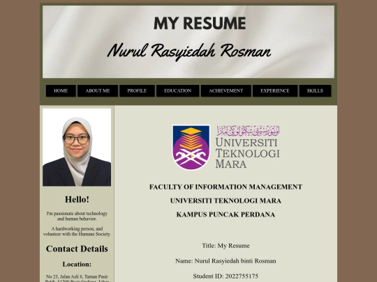 aboutme screenshot