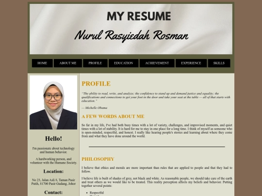 resume screenshot