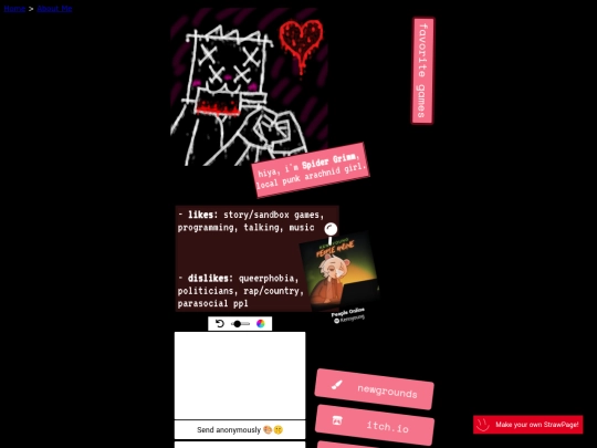 aboutme/strawpage screenshot