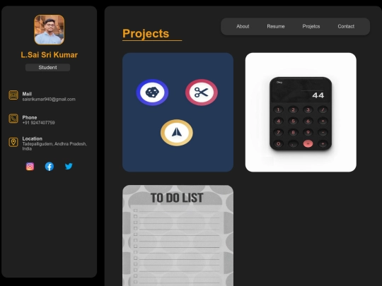 projects screenshot