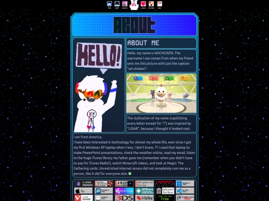aboutme screenshot