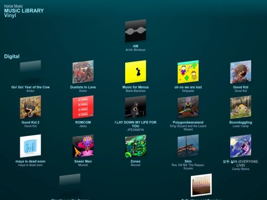 interests/music/albums/library screenshot