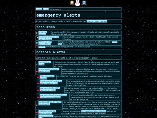 interests/websites/collect/eas screenshot