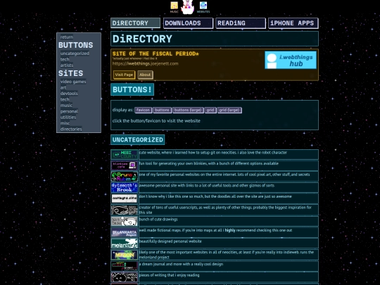 interests/websites/directory screenshot
