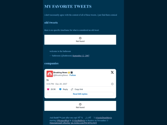 interests/websites/tweets screenshot