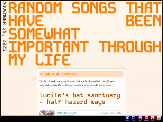 more/archive/blog/25/11/impsongs screenshot