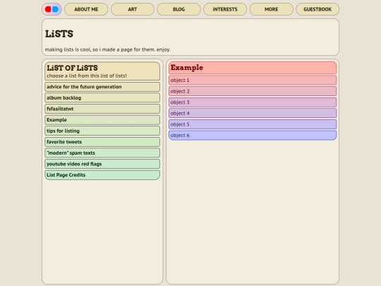 more/archive/blog/concepts/lists screenshot
