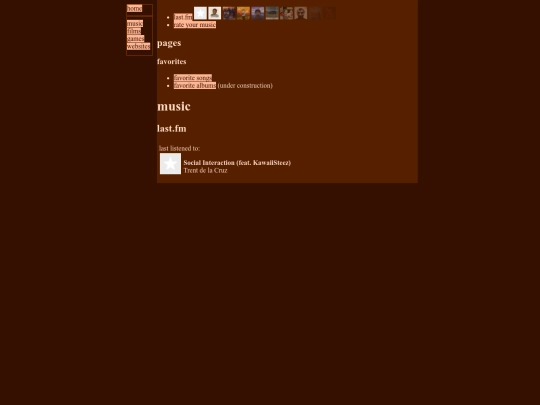 more/archive/websites/homepages/2023dec/interests/music screenshot