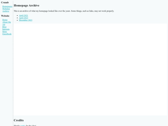 more/archive/websites/homepages screenshot