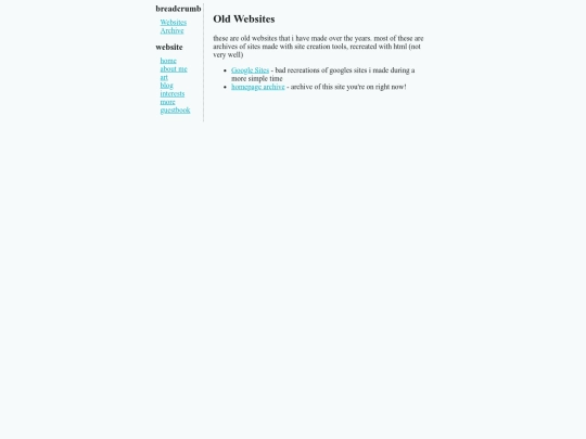 more/archive/websites screenshot