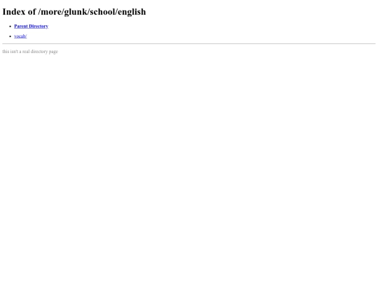 more/glunk/school/english screenshot