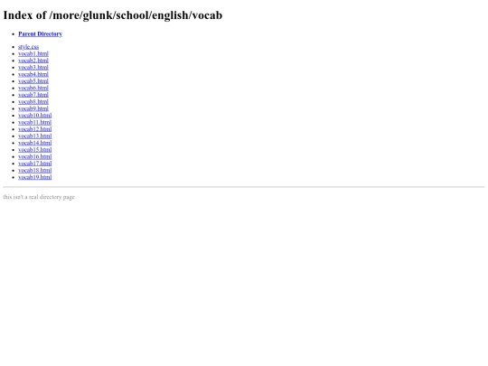 more/glunk/school/english/vocab screenshot