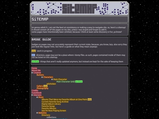 sitemap screenshot