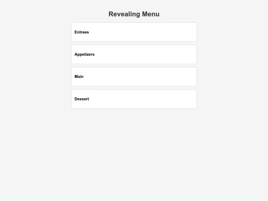 menu screenshot