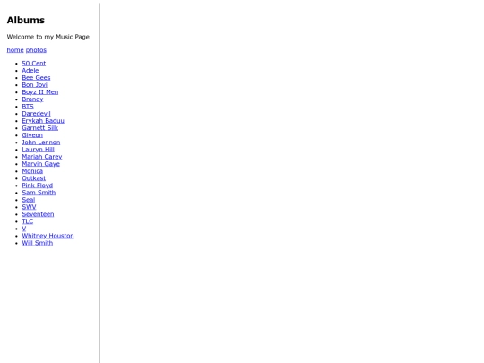 musicpage screenshot