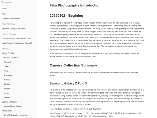 Writing/Photography/Film Photography Introduction screenshot