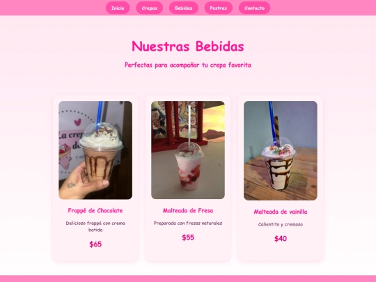 bebidas screenshot