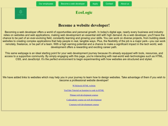 Become a web developer screenshot