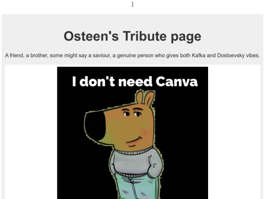 tributepage screenshot