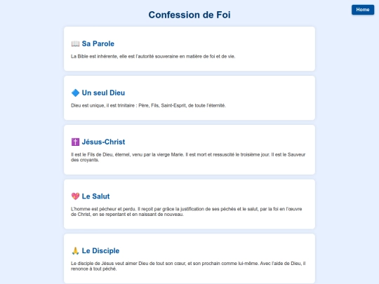 Confession de foi/confession screenshot