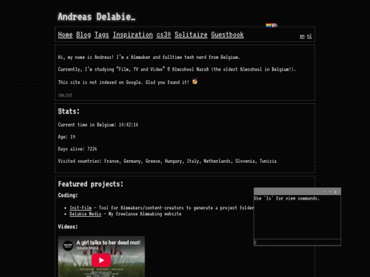 index screenshot