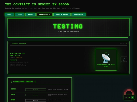 testing screenshot