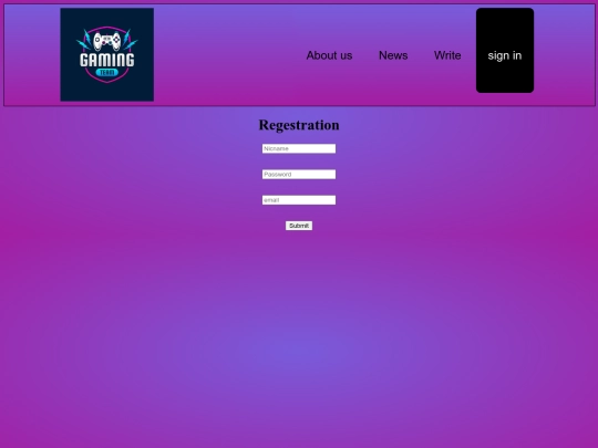 regestration screenshot