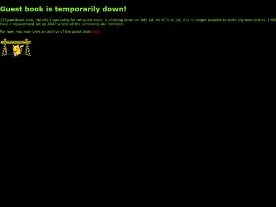 guestbook screenshot