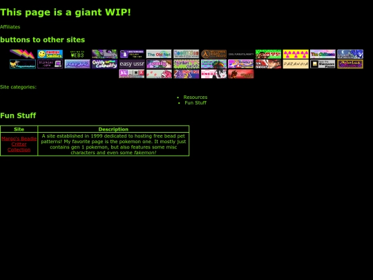 links screenshot