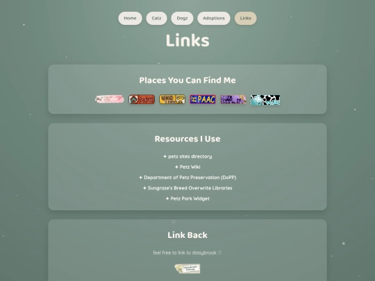 links screenshot