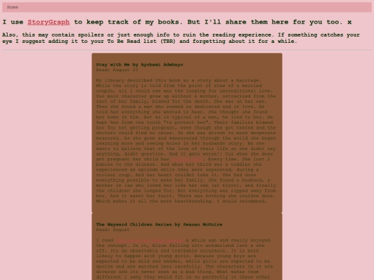 Consumption/books screenshot