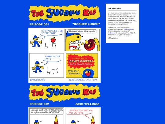 comics/thesudokukid screenshot