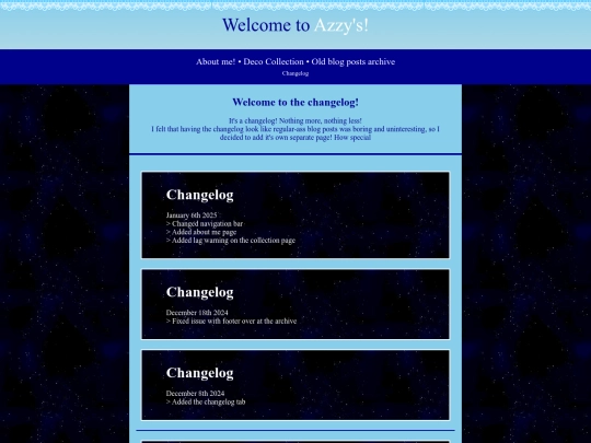 changelog screenshot